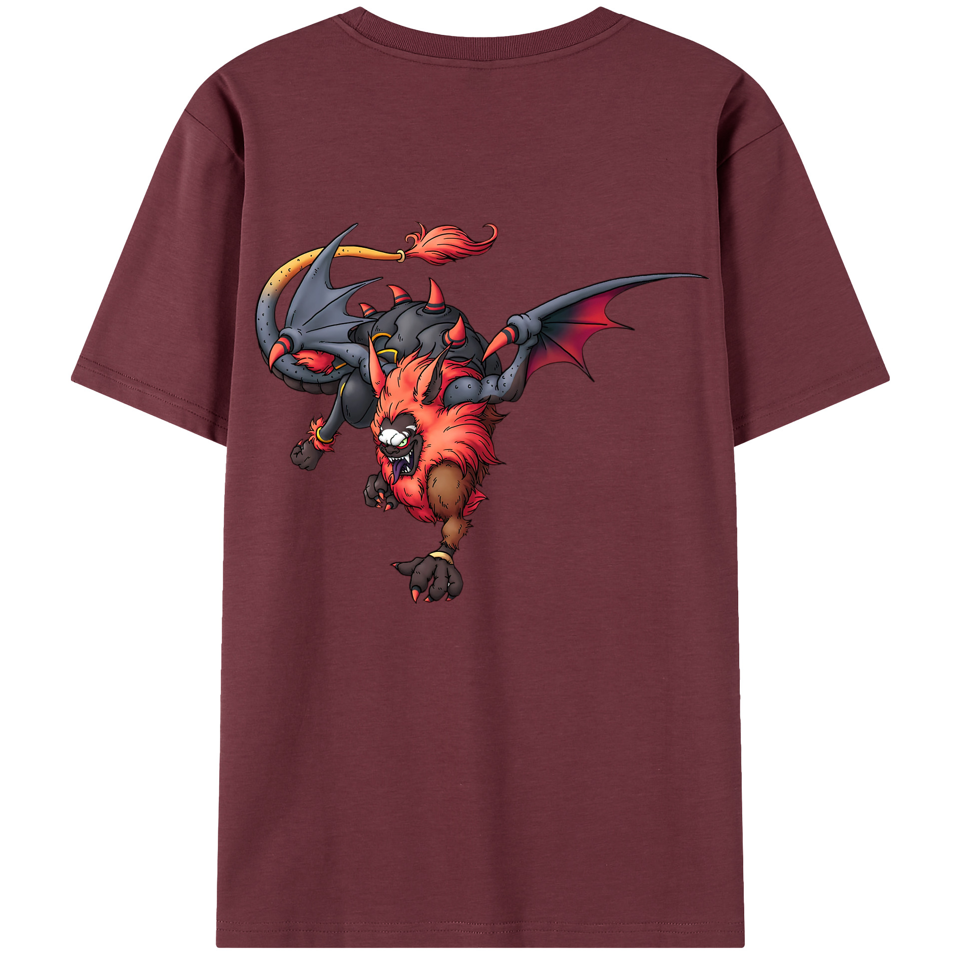 （画像用） ドラゴンクエスト Doragon Kuesuto Dragon Quest 綿100％半袖Tシャツ（背面プリント）